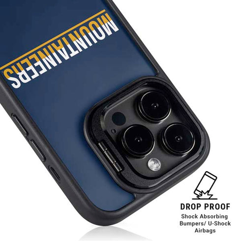 West Virginia University Blue Wood Floor iPhone 15 Pro Kickstand Case